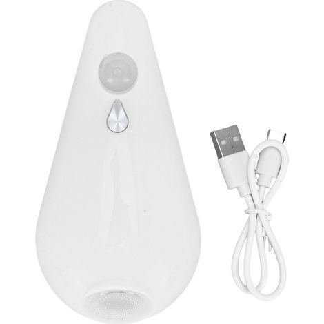 Motion-activated toilet light with 8 RGB LEDs, color-changing sensor, rechargeable, for indoor use, bathroom night light, white decor accessories (1/5)