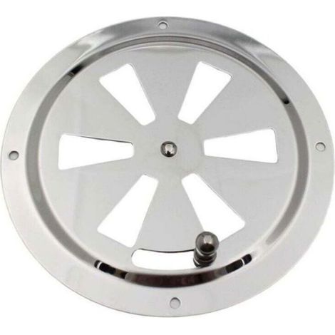 Grille de ventilation ronde, aération réglable, aération en acier inoxydable, entrée et sortie d'air, 125 mm (1/5)