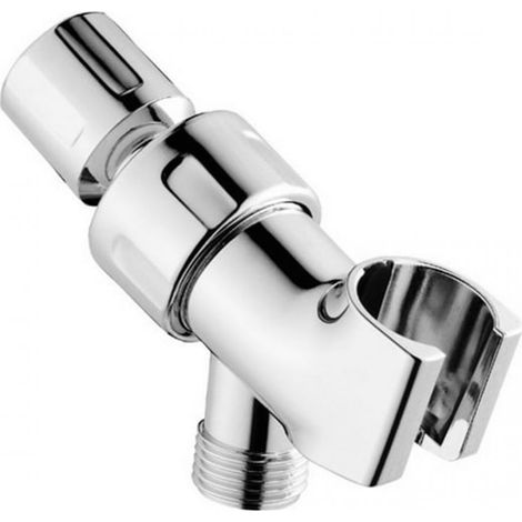 1 Support de douche réglable, montage bras chromé, entrée sortie 1/2 pouce IPS, matériau ABS, pour salle de bain (1/5)