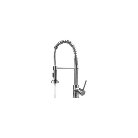 Robinet mitigeur cuisine avec douchette 2 jets Chrome Brossé- Crezuo (1/4)
