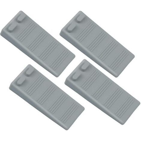4PCS Cale de porte antidérapante pour diverses applications dans les maisons ou les bureaux, performance fiable,Matière PVC,Grise (1/5)
