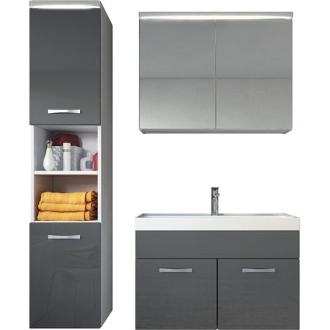 Badplaats Conjunto de muebles de baño Paso 80 x 40 cm - Gris Alt (1/5)