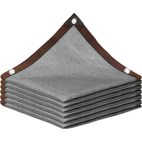 (Gris, 3x3M) Filet d'ombrage, bloquant 90% des UV, avec perforations, convient aux pergolas, serres, jardins et patios. (1/5)