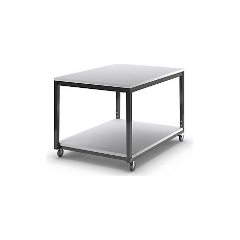 Mesa rodante de 2 pisos  de altura regulable  para sistema de