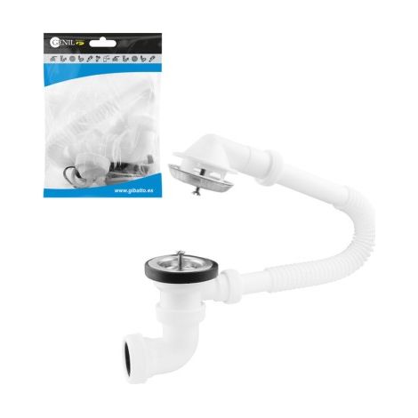 Válvula bañera s/horizontal orientable con tuerca y rebosadero ext., GENIL. (1/5)