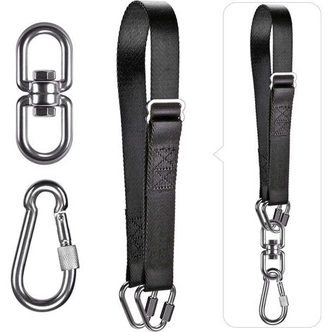 Sangle Cintre de Sac de Frappe, Sac Lourd 55-100cm Corde de Suspension Réglable pour la Salle de Sport à Domicile Boxe Sac de Sable Entraînement Exercices (1/5)
