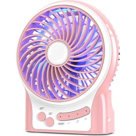 Tragbarer Tischventilator – Wiederaufladbarer 2200-mAh-Akku – 3 Geschwindigkeitsstufen – Starker Luftstrom – Für Büro, Camping und Outdoor-Aktivitäten – 1 Stück (1/5)