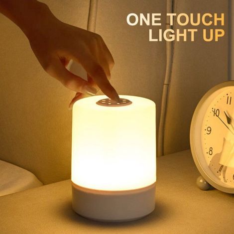 Lampe De Table - LED Tactile Rechargeable USB - Veilleuse A Intensite Variable - Lampe De Chevet Portable - 1 Unite (1/5)