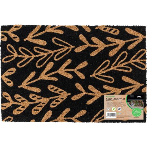 JVL Eco-Friendly Latex Backed Coir Entrance Doormat, 40x60cm - Sycamore (1/5)