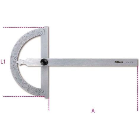 BETA GONIOMETRO SEMPLICE IN ACCIAIO INOSSIDABILE SERIE 1676 MM.300