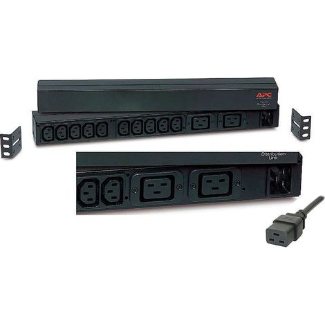 APC RACK PDU BASIC 1 U 16A 230V unità di distribuzione dell'energia (PDU) 12 presa(e) AC 0U/1U Nero (1/4)