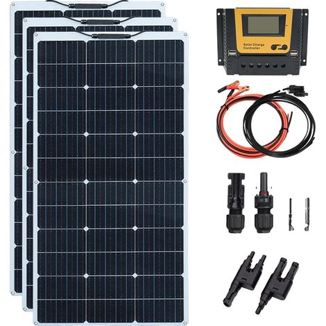 Panneau Solaire, Design Flexible, Haute Efficacité, 300W 12V (1/2)