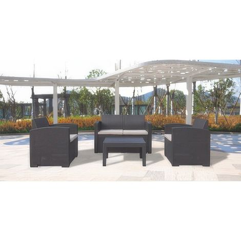 C SET 4 PZ SALOTTO C/DIVANO 2P GRAFITE NATUR DUO