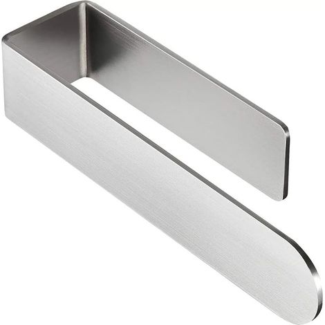 Porte Serviette Salle de Bain - Acier Inoxydable - sans Perçage - Facile à Installer - À Utiliser sur des Surfaces Lisses - Supporte Jusqu'à 5 kg - Longueur 23 cm