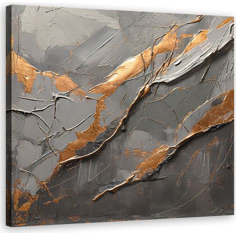 Tableau déco Pierre Or Glamour 40x40 (1/5)