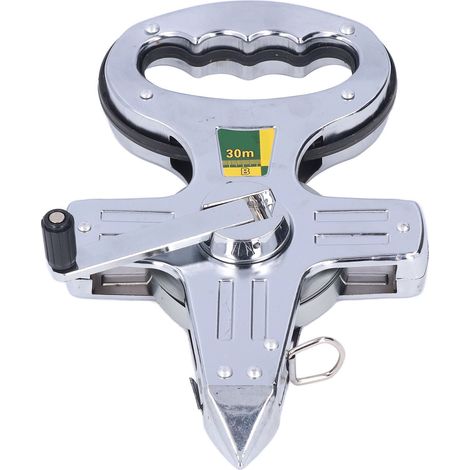 30m ruban acier épais cadre inox portable, outil d'arpentage manuel robuste pour mesurage extérieur (1/5)