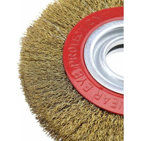 VURAHOME - Brosse circulaire en acier pour nettoyer touret à meuler, diamètre 150mm