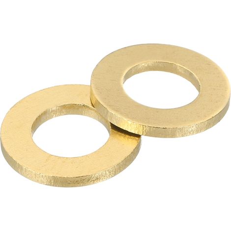 M8 Rondelle Plate, 30 Pcs Rondelles Plates à Anneau en Laiton 16mm OD 1.5mm Épais Joint d'Étanchéité en Métal pour Vis, Boulons, Écrous (1/5)