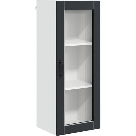 Maison Exclusive - Armario de vidrio para pared PORTO Negro 40 x