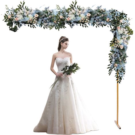 Arche de mariage, tuyau en fer galvanisé, 2 x 2 mètres, capacité de charge 10 kg, assemblage facile, forme carrée (1/5)