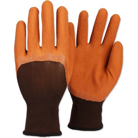 Gants de Travail Latex Antidérapants Résistants à l'Usure Respirants Polyvalents Marron (1/5)