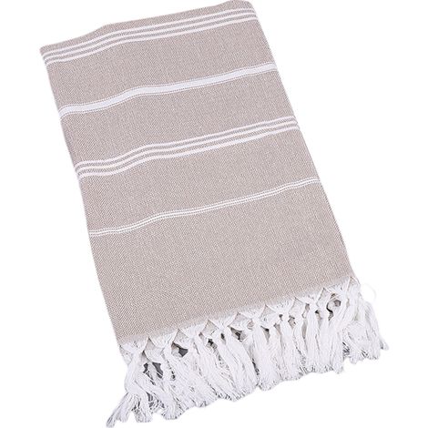1 pièce Serviette de plage turque, coton peigné, ultra absorbante, séchage rapide, polyvalente pour plage, bain, sauna, pique-nique (1/5)