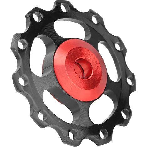 Galet de dérailleur arrière 11 dents en alliage d'aluminium robuste, léger et durable, avec anode de roulement. (1/5)