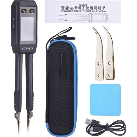 Pince multimètre LCR numérique portable – Multimètre batterie intégrée testeur résistances condensateurs inductances diodes auto LCR-ST1 (1/5)