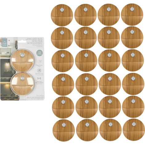 Lot de 12 packs de 2 soit 24 Lampes LED Détecteur de Mouvement Magnétique à Piles D 8 cm - Livraison gratuite (1/5)