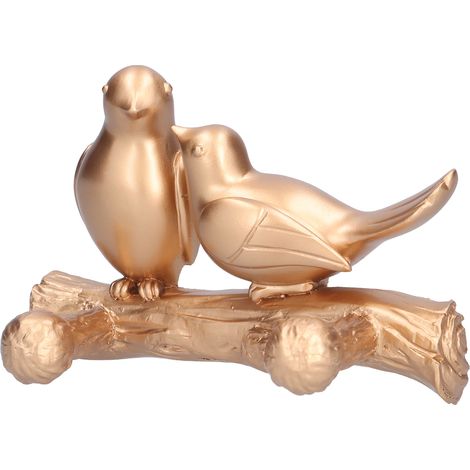 Lot suspendu mural oiseau 3D créatif, crochet sans perçage pour entrée, porte-manteau mural doré (NX0181B1) (1/5)