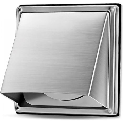 Grille de ventilation en acier inoxydable de 145 mm – Résistante aux intempéries avec clapet anti-retour – Pour sèche-linge, hottes, ventilateurs et conduits d'évacuation (1/5)