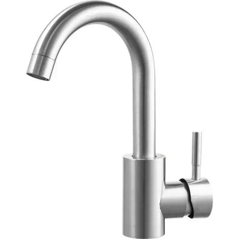 Robinet de Lavabo salle de bain 23X4 Argenté Inox Satine MP008 (1/3)