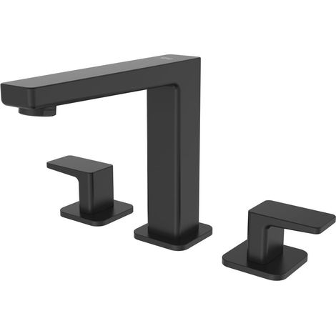 TURSI Mitigeur de lavabo 3 trous, noir mat (1/3)