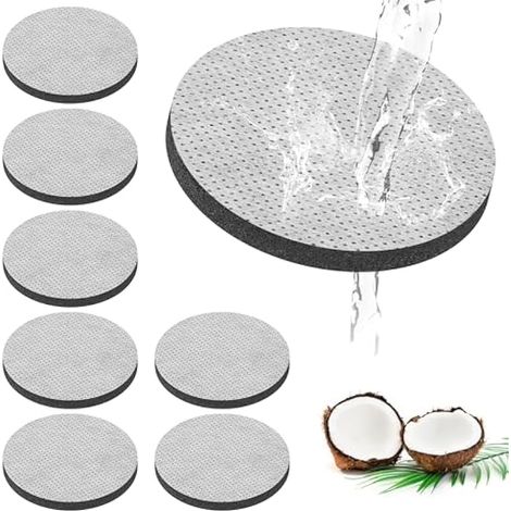 Lot de 8 disques filtrants pour gourde Brita, micro-filtres compatibles Fill and Go, réduisent chlore, microparticules et impuretés.