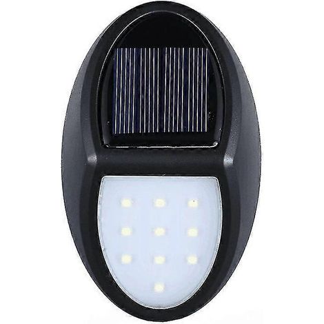 Solar-Wandleuchte, Garten-LED-Wandleuchte für Außenflur, Garten, Garage, 2 Stück – weißes Licht (1/5)