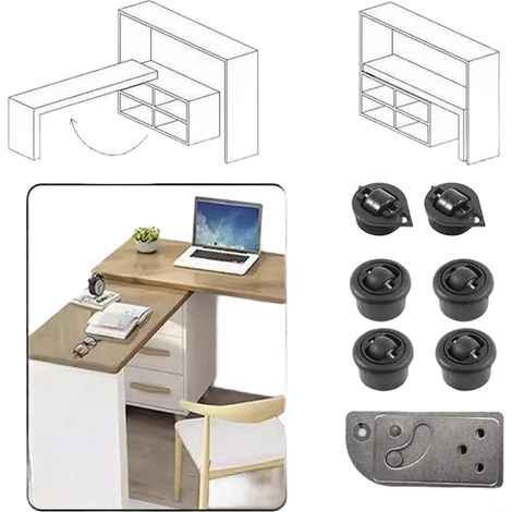 90-degree folding table hinge for rotating office furniture (1/5)