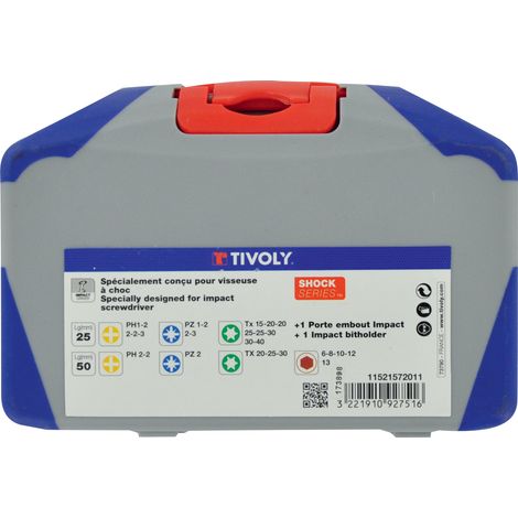 Tivoly • Confezione da 29 pz. Avvitatori e serraggi ad impatto - SERIE SHOCK (1/2)