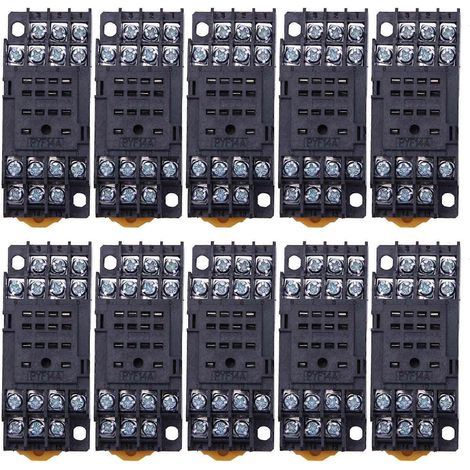 10x PYF14A Support de relais de puissance sur rail DIN 14 broches pour MY4NJ HH54P MY4 (1/5)