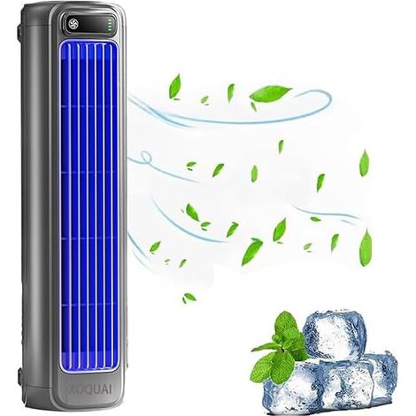 Mini Climatiseur Portable, Climatiseur Mobile, Ventilateur Rechargeable, 3 Vitesses, Rechargeable par USB – Pour Chambre, Bureau, Maison (Gris) (1/5)