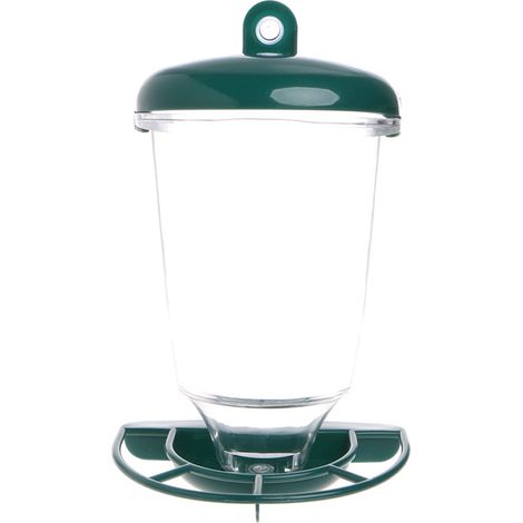 Automatischer, transparenter Vogelfutterspender aus Kunststoff mit Saugnäpfen, Befestigung an Fenstern und Balkonen (1/4)