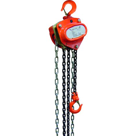 Palan manuel a chaîne cmu 3 t 6m chaînes anti-corrosion levée 6 m LEVAC - 6044F06