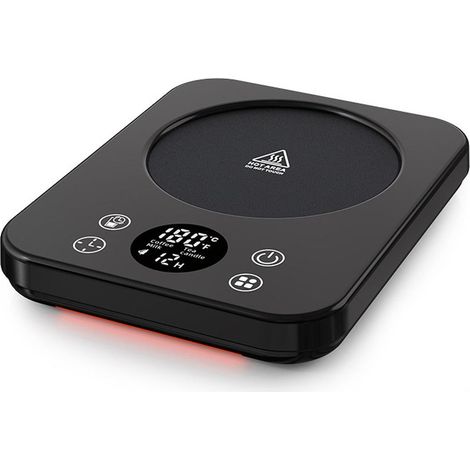 Sottobicchiere elettrico riscaldato, sottobicchiere con temperatura regolabile su 9 livelli, scaldacaffè con spegnimento automatico, per caffè, latte e candele. (1/3)