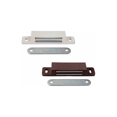 CRICCHETTO MAGNETICO RETTANGOLARE GIGANTE- - mm.87x20x15h.  in plastica marrone - 25 pezzi