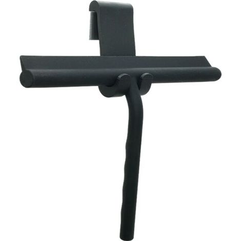 Essuie-glace en silicone pour douche, salle de bain, miroir, verre, nettoyage du carrelage (noir moyen 28 cm) (1/5)