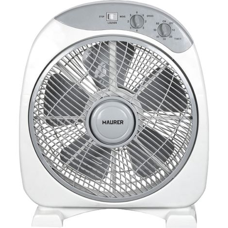 VENTILATORE BOX MAURER 30CM 3VEL. TIMER 1H BIANCO/GRIGIO (1/3)