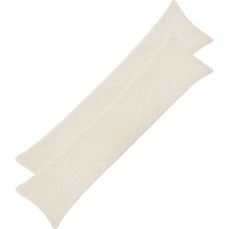 vidaXL Housse de coussin 2 pcs HEERLEN Crème 40 x 145 cm Bouclé - maison aménagement maison