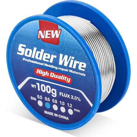 100g 0.6mm Étain de Soudue,Fil à Soude,Etain à Soude,Soudue Étain pou Soude des Composants et Effectue des épaation (1/4)