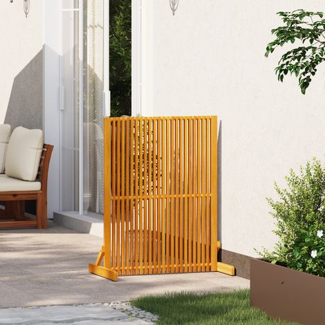 Vidaxl – Écran de confidentialité en bois d'acacia massif 79,5 x 50 x 110 cm – Design pliant pour intérieur et extérieur – Finition huilée