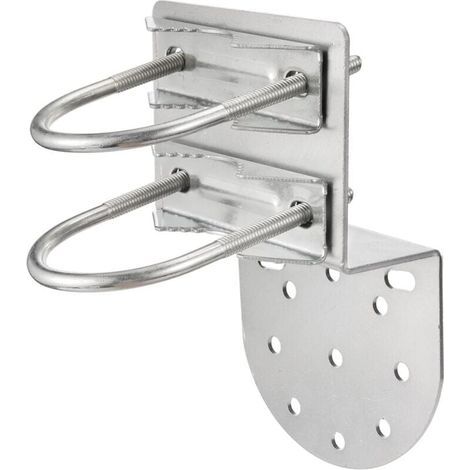 Support Mural Antenne Fixation Mât Antenne Antirouille Accessoires Matériels pour Extérieur Maison Support de Poteau d'antenne Kits de Montage (1/4)