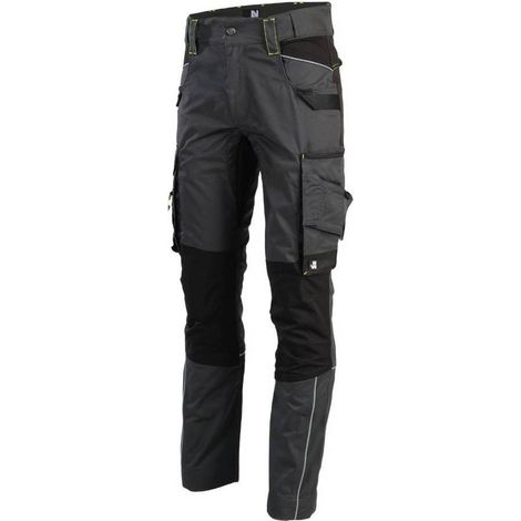 Pantalon de Travail Kery - Taille 40 - Gris/Noir - Résistant et Confortable - D-Work